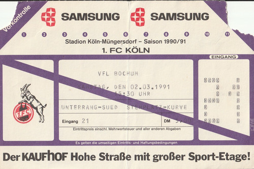 Ticket köln vfl bochum - ticket,