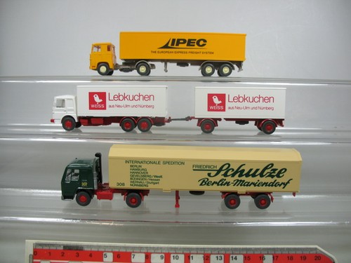 Wiking 87 lkw modelle - 3x, 1:87