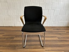 Drabert Besucherstuhl Freischwinger stapelbar schwarz chrom