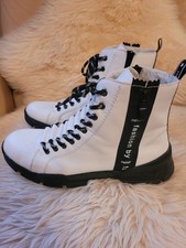 Rieker Winterboots Stiefeletten Gr. 42 weiß mit schwarzen Akzenten gefüttert