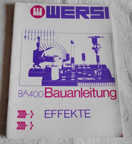 Wersi bauanleitung effekte - wersi, ba