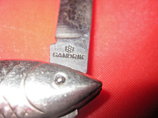 altes Vintage 60er Jahre Taschenmesser von Sandrik Fischform