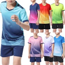 DE ranrann Unisex Kinder Trainingsanzug Kurzarm Jungen Fußball Trikot Set Sport