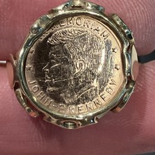 14k Gold Münzring JOHN F