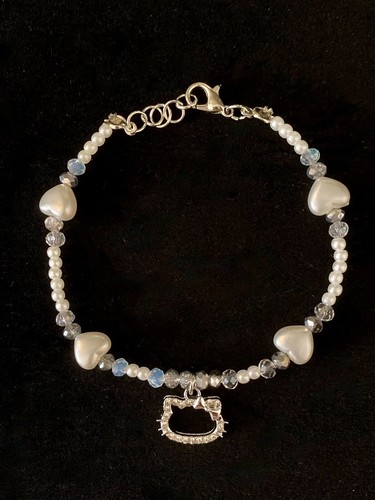 Hello kitty armband - silber, mit