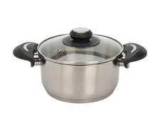 Edelstahl Kochtopf mit Glas