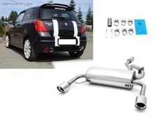 Fox Edelstahl Duplex Komplettanlage Suzuki Swift Sport 3 MZ EZ ab05 je 100mm