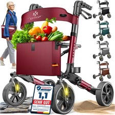 KESSER® Alu Rollator klappbar Leichtgewichtsrollator Laufhilfe Gehhilfe Gehwagen