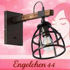 Wandlampe Lampe LeuchteBrilliant Matrix Wandleuchte E27 38W Metall Holz schwarz