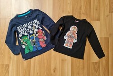 2 Lego Ninjago Kinder Junge Langarmshirt Langarm Shirt Pailletten Set Gr 104