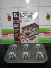 Backblech 6 er mini Gugelhupf & 6 er mini Kuchen Blumen Backformen mit Rezepten