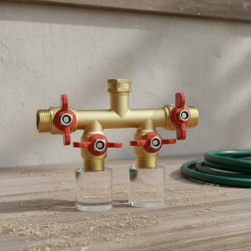 Messing-4-Wege-Verteiler