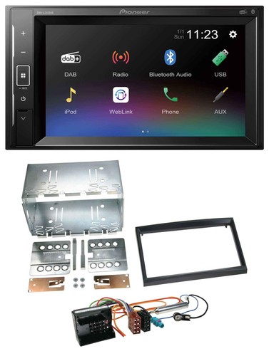 Pioneer dab mp3 2din bluetooth - mp3,