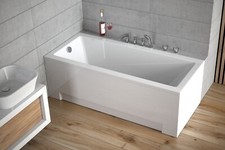 Badewanne Rechteck 140x70 Acryl Wanne Ablaufgarnitur ! Füße ! Schürze ! GRATIS !