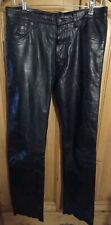 " RABERG " Herren- LEDERJEANS / Biker - Lederhose in schwarz ca. Gr.50