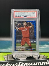 PSA 9? 2024 TOPPS UEFA Club Competition Hat-trick Icy Blue Foil /99 Haaland