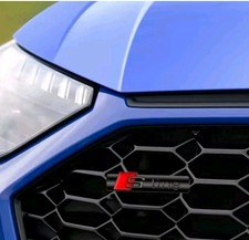 Audi S-line Grill Schriftzug Emblem Logo Aufkleber Schwarz Glanz Neu S-line