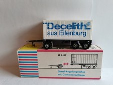 Permot Sattelkupplungsachse Container 20 Fuss Decelith Container 1:87 DDR OVP