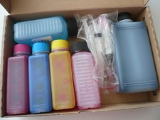 Tintenpatronen-Nachfüller Nachfüll-Set Druckerfarbe schwarz magenta blau gelb