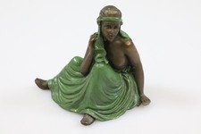 Entblößte Orientalin Erotik Skulptur Bronze signiert  (GV387)