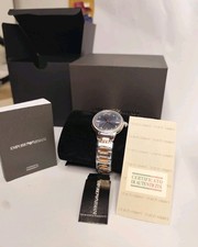 Emporio Armani Damen-Zweizeiger-Armbanduhr, Edelstahl, Silberfarben, NEU & OVP