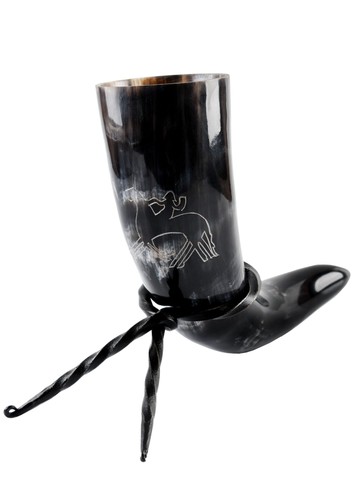 Trinkhorn mit ständer odin - -,