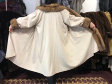 Zobel Kaschmir Mantel Pelz Pelzmantel REAL Fur Gold Sable Coat Zibellino 40-44