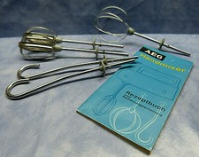 22003. Schneebesen Knethaken Quirl + Rezeptbuch für Handmixer AEG