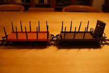 Faller E Train Niederbordwagen mit Rungen