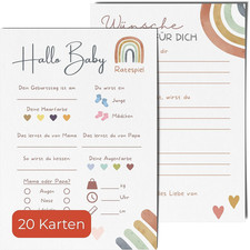 20 Ratespielkarten Für