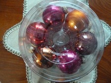 12 Weihnachtskugeln Christbaumkugeln Christbaumschmuck Glas bunt
