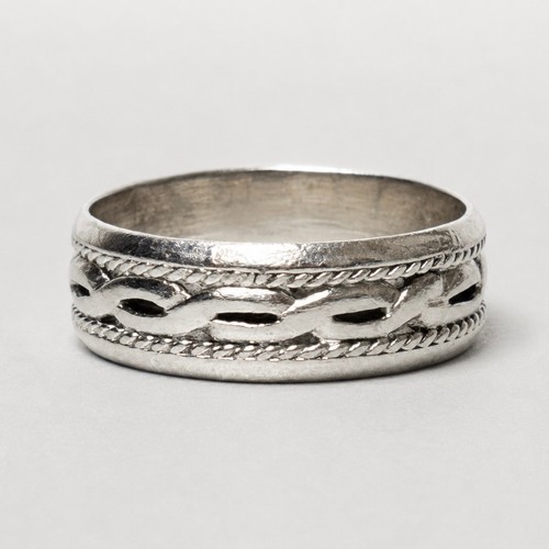 Vintage 925 silber bandring - vintage,