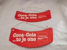 2 alte Werbeartikel "Coca Cola" 80er Jahre CSSR Blenden/Pappe/Papier