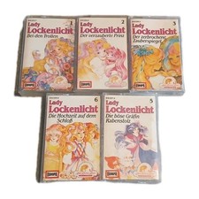 Lady Lockenlicht 5x MC Cassetten Hörspiel Vintage Europa