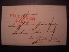 Vorphilatelie Altdeutschland Briefe Baden, VILLINGEN 3.AUG, klarer roter L2