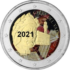2 Euro 2021 coloriert / mit