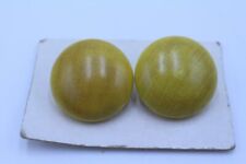 60er Jahre Ohrclip Kunststoff senfgelb gemasert 50er rockabilly Mode Ohr Schmuck