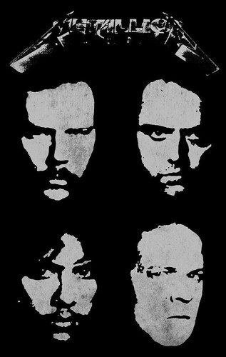 Metallica flagge fahne - metallica, black