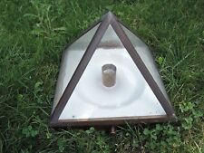 Deckenlampe Wandlampe Messing Glas Pyramide 36x36x29cm