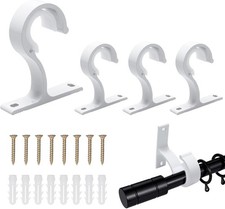 4 Stück Gardinenstange Halterung, Ø 25 ? 28 mm Gardinenstangenhalter, V