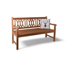 Gartenbank Massiv Teak Holzbank Antik Sitzbank Terrassenbank Teakholz Bank 150cm