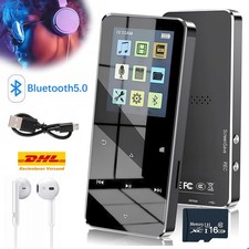 Bluetooth MP3 Player HiFi Bass Musik Spieler Videoplayer HD Alarm Support 16GB