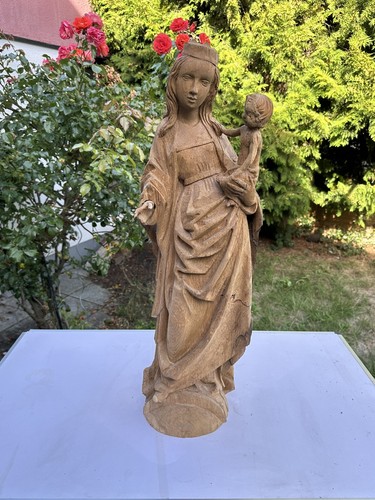 Heiligenfigur madonna mit kind - heiligenfigur,