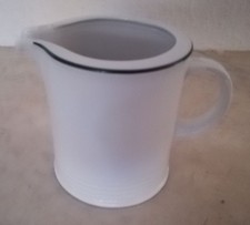 Milchkanne Sahnekanne WEISS schwarze linie Seltmann Weiden Porzellan
