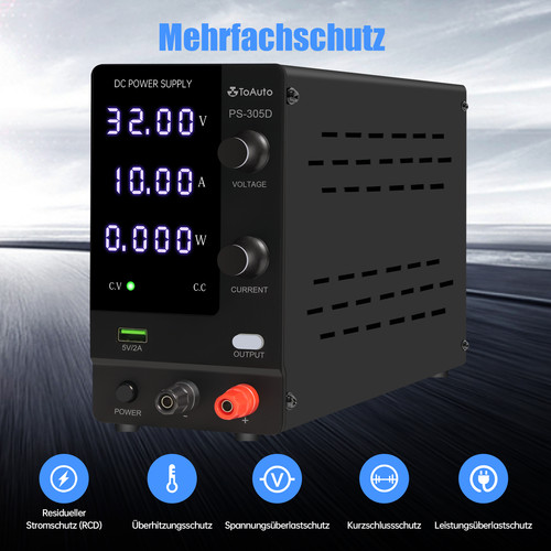 Netzgerät 30v 10a - dc, 10a/6a