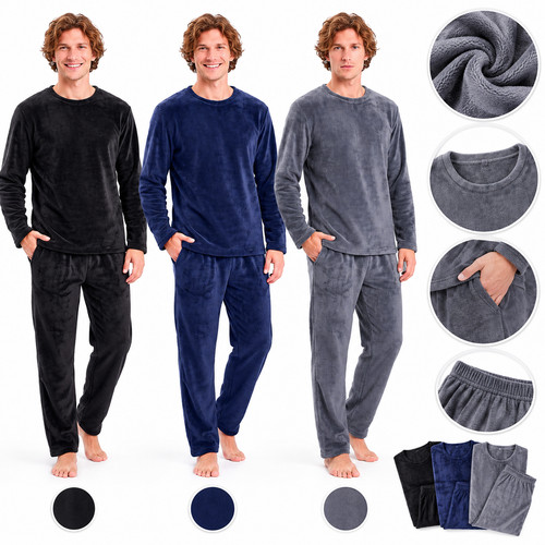 Herren pyjama schlafanzug lang - herren,