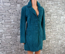 PAMELA MC COY DAMEN ECHT LEDER FREIZEIT FEST LEDERMANTEL JACKE TÜRKIS 42