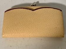 Rarität Leder Portemonnaie D.R.G.M. Geldbörse beige 30er Jahre Vintage #4