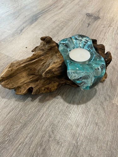 Teelicht geschmolzenes glas - geschmolzenes,