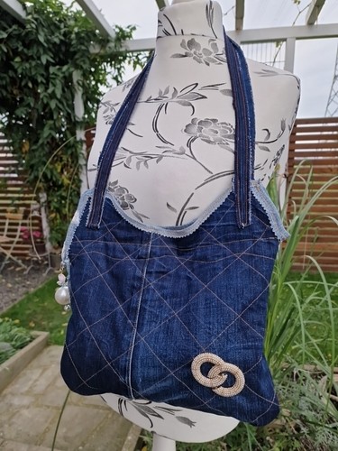 Stepp handtasche upcycling - handtasche, /upcycling